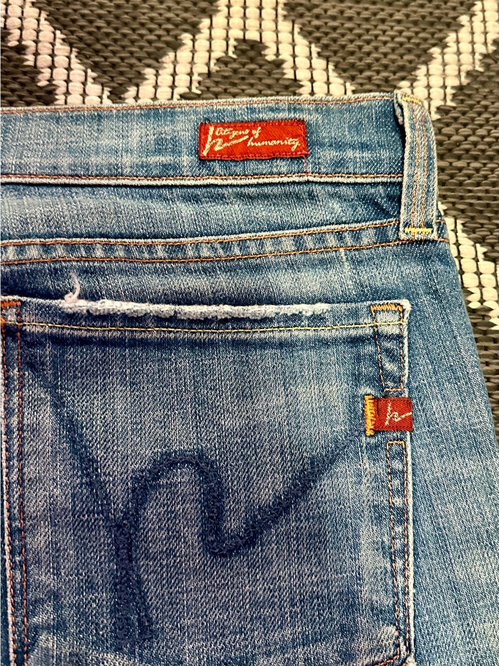 Citizens Of Humanity Medium Blue Straight Leg Jeans